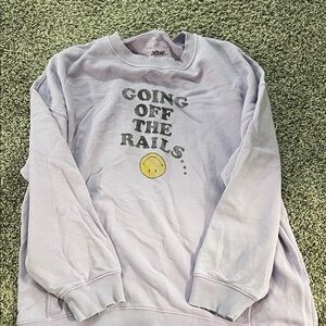 Aerie Lavender Sweatshirt with Graphic Print